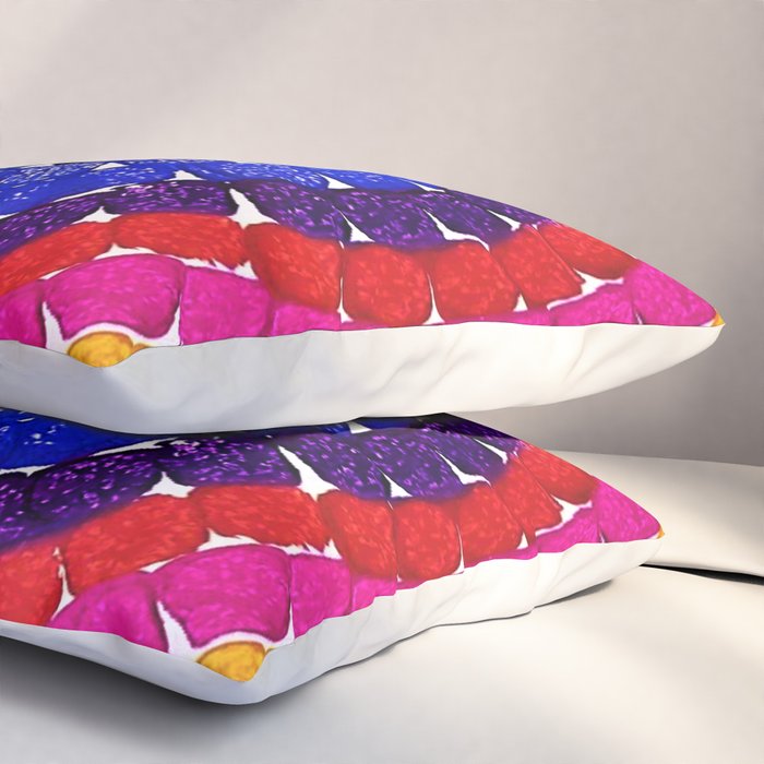 'Sunrise Over Harlem,' portrait painting in the style of Alma Thomas Pillow Sham Gallery Image 3