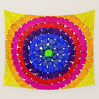 'Sunrise Over Harlem,' portrait painting in the style of Alma Thomas Wall Tapestry Gallery Image 4