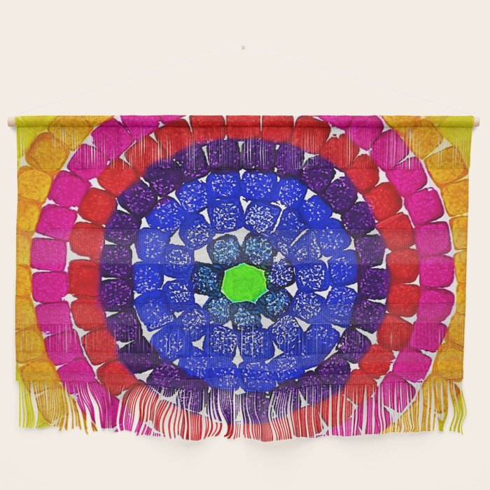 'Sunrise Over Harlem,' portrait painting in the style of Alma Thomas Wall Hanging Gallery Image 1