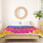 'Sunrise Over Harlem,' portrait painting in the style of Alma Thomas Duvet Cover Gallery Image 3