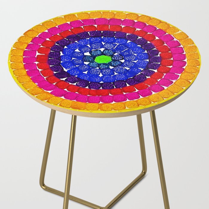 'Sunrise Over Harlem,' portrait painting in the style of Alma Thomas Side Table Gallery Image 2