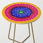 'Sunrise Over Harlem,' portrait painting in the style of Alma Thomas Side Table Gallery Image 2