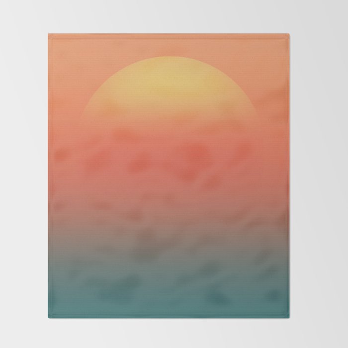 Ocean sunrise Throw Blanket Gallery Image 2