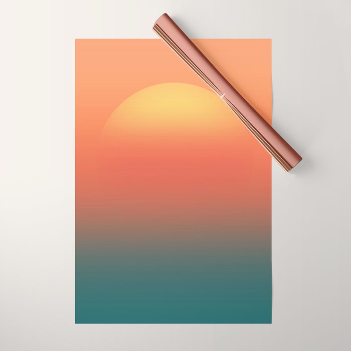 Ocean sunrise Wrapping Paper Gallery Image 1