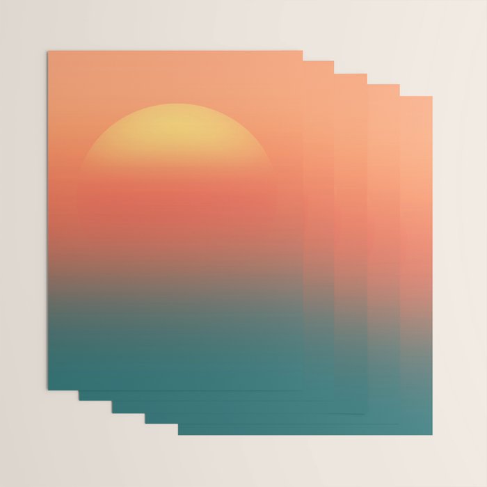 Ocean sunrise Wrapping Paper Gallery Image 3
