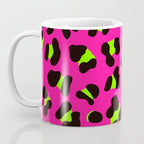 80s Neon Pink and Lime Green Leopard Coffee Mug Gallery Image 3
