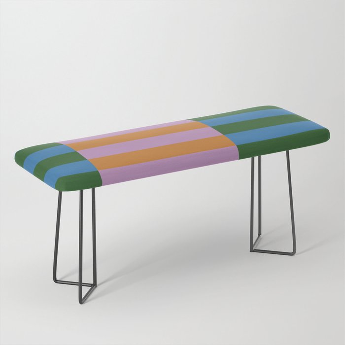 Abstraction_GEOMETRIC_STRIPE_LINE_COLORFUL_POP_ART_0701L Bench Gallery Image 1
