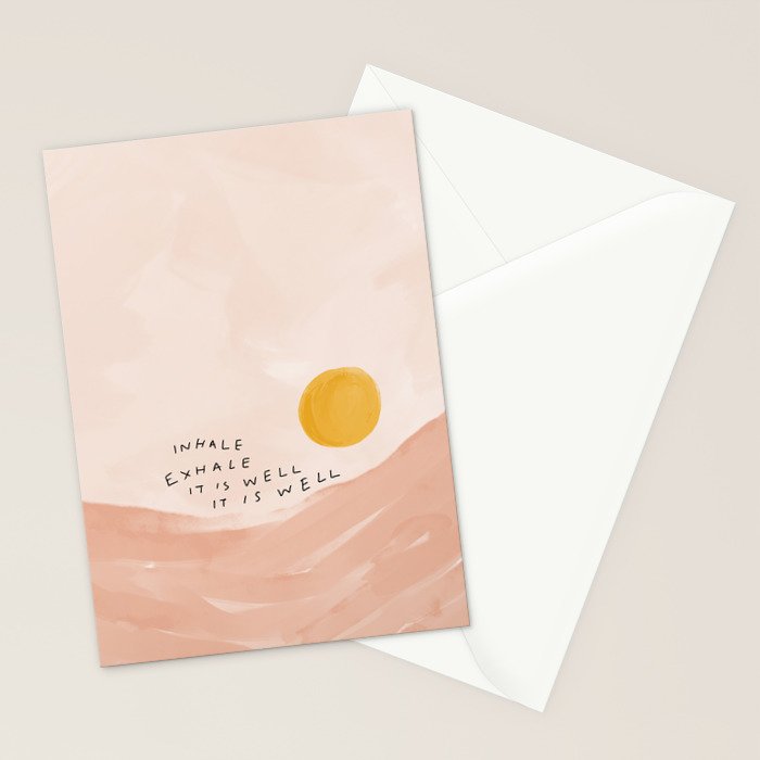 Inhale Exhale It Is Well It Is Well Stationery Card Gallery Image 2