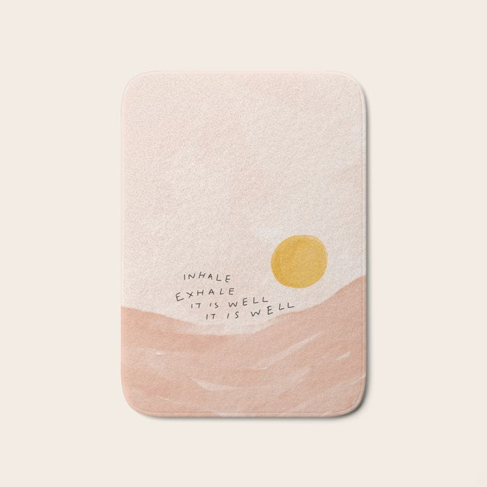 Inhale Exhale It Is Well It Is Well Bath Mat Gallery Image 1