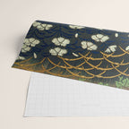 Antique White, Pink and Blue Floral Japanese Silk Print Wrapping Paper Gallery Image 2