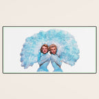 Sisters - White Christmas - Watercolor Desk Mat Gallery Image 3