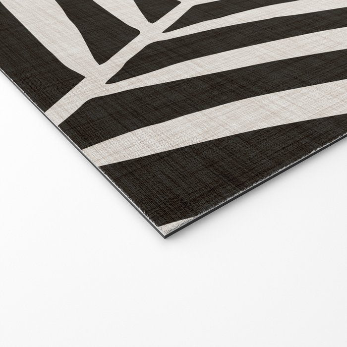 Black and White Palm Frond Welcome Mat Gallery Image 2