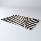 Black and White Palm Frond Rug Gallery Image 3