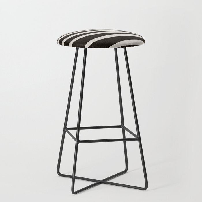 Black and White Palm Frond Stool Gallery Image 1