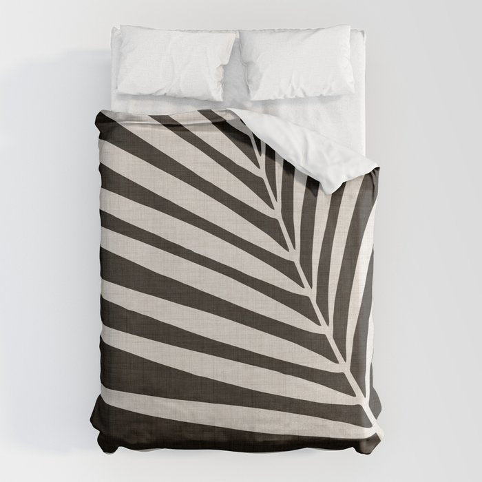Black and White Palm Frond Duvet Cover Gallery Image 6