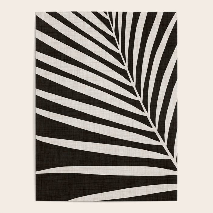 Black and White Palm Frond Poster Gallery Image 4