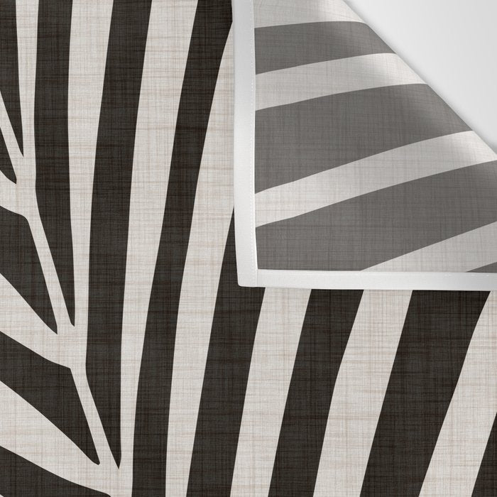 Black and White Palm Frond Wall Tapestry Gallery Image 3
