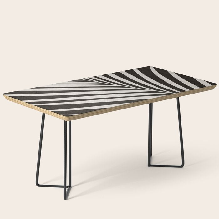 Black and White Palm Frond Coffee Table Gallery Image 1