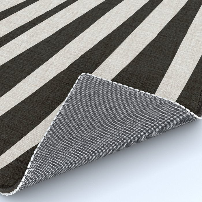 Black and White Palm Frond Rug Gallery Image 4