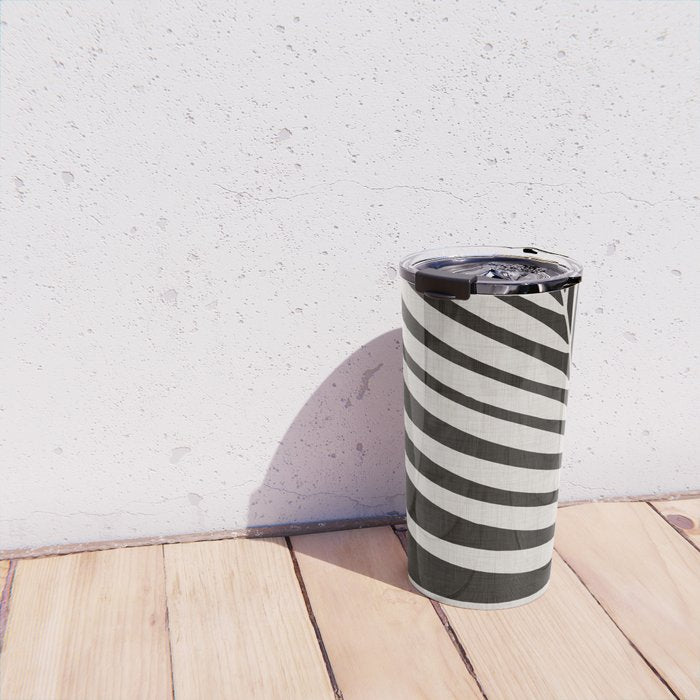 Black and White Palm Frond Travel Mug Gallery Image 4