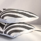 Black and White Palm Frond Pillow Sham Gallery Image 3