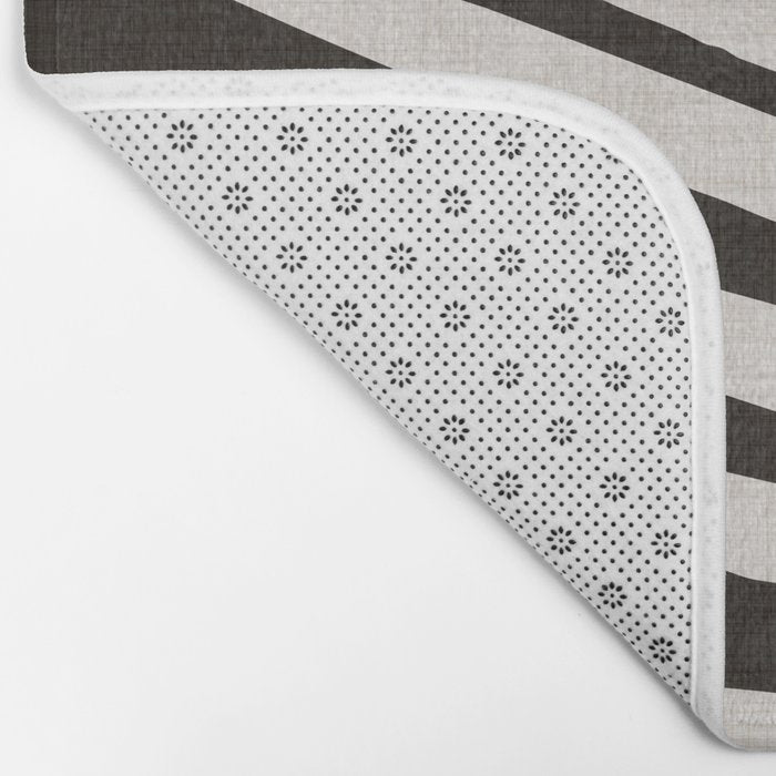 Black and White Palm Frond Bath Mat Gallery Image 2