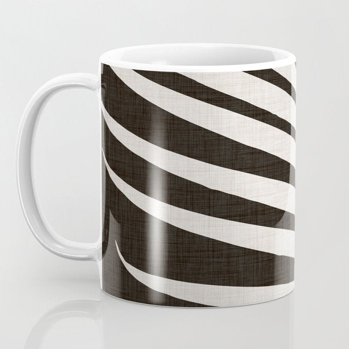 Black and White Palm Frond Coffee Mug Gallery Image 3