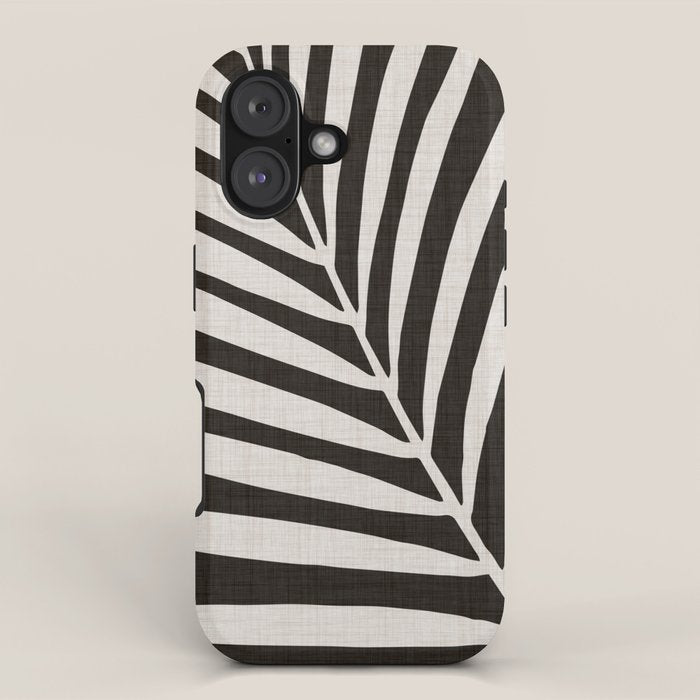 Black and White Palm Frond iPhone Case Gallery Image 1