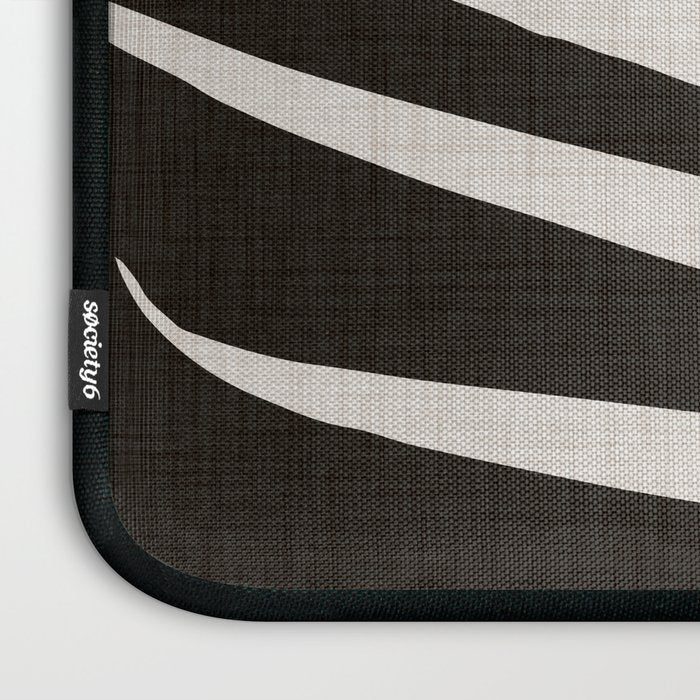 Black and White Palm Frond Laptop Sleeve Gallery Image 3