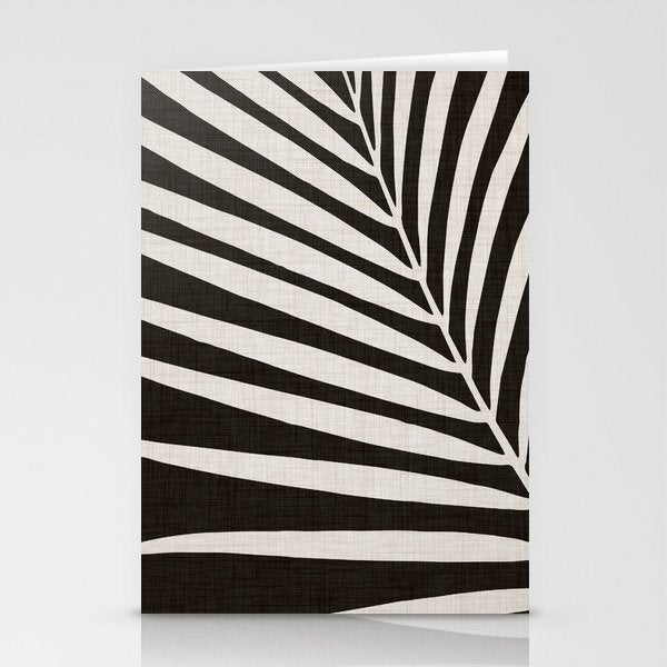 Black and White Palm Frond Stationery Card Gallery Image 2