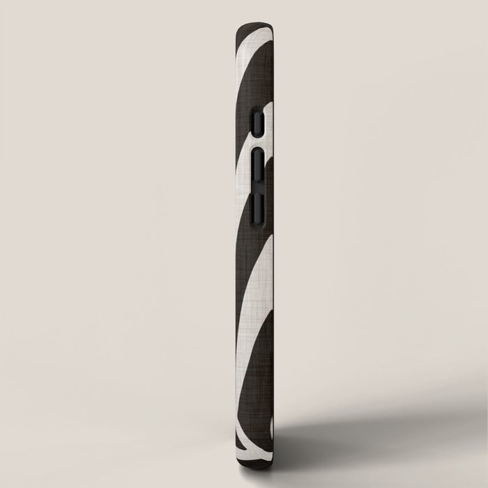 Black and White Palm Frond iPhone Case Gallery Image 2