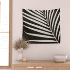 Black and White Palm Frond Wall Tapestry Gallery Image 2