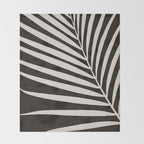 Black and White Palm Frond Throw Blanket Gallery Image 2