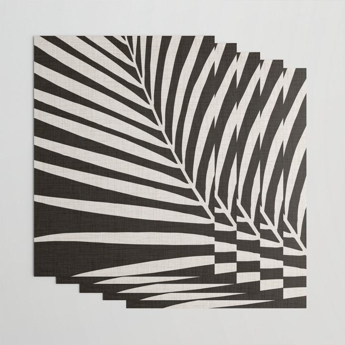 Black and White Palm Frond Wrapping Paper Gallery Image 3