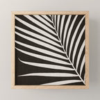 Black and White Palm Frond Mini Art Print Gallery Image 1