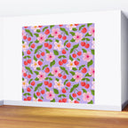 Cherry Pattern on Lavender Wall Mural Gallery Image 2