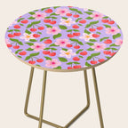 Cherry Pattern on Lavender Side Table Gallery Image 2