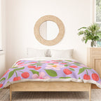 Cherry Pattern on Lavender Duvet Cover Gallery Image 3