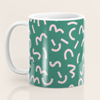 Funky Green and Pink Pattern Coffee Mug Gallery Image 3