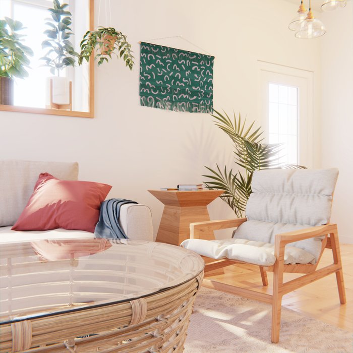 Funky Green and Pink Pattern Wall Hanging Gallery Image 2