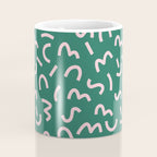 Funky Green and Pink Pattern Coffee Mug Gallery Image 4