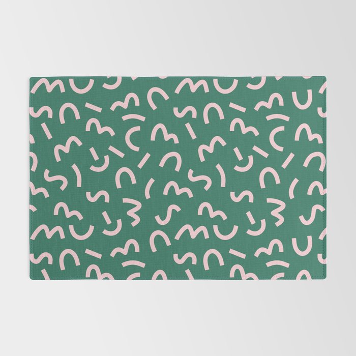 Funky Green and Pink Pattern Rug Gallery Image 2