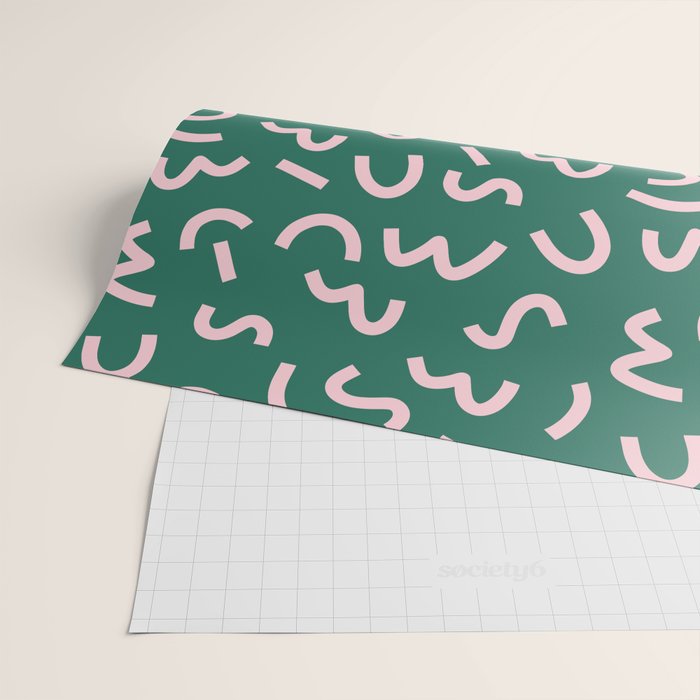 Funky Green and Pink Pattern Wrapping Paper Gallery Image 2