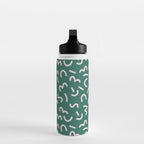 Funky Green and Pink Pattern Water Bottle Gallery Image 3