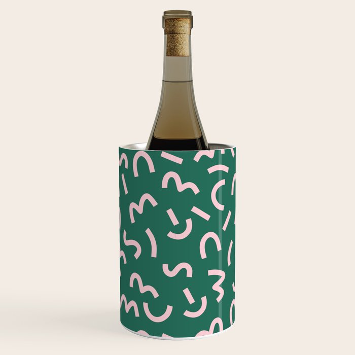 Funky Green and Pink Pattern Wine Chiller Gallery Image 2