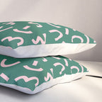 Funky Green and Pink Pattern Pillow Sham Gallery Image 3