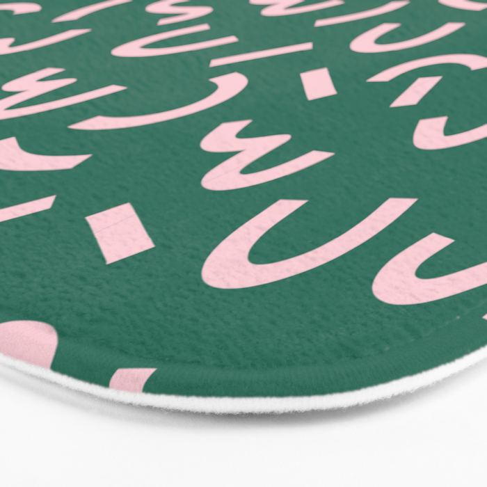 Funky Green and Pink Pattern Bath Mat Gallery Image 3