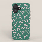 Funky Green and Pink Pattern iPhone Case Gallery Image 1