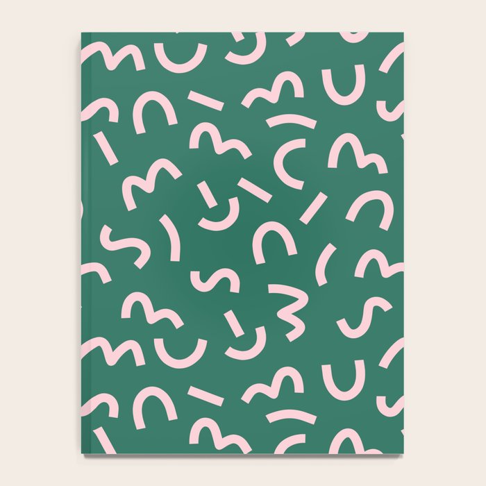 Funky Green and Pink Pattern Notebook Gallery Image 4