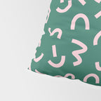 Funky Green and Pink Pattern Pillow Sham Gallery Image 4